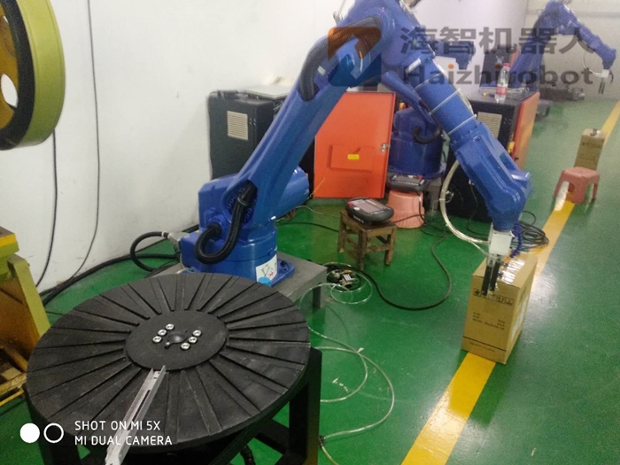 分度轉盤+機器人工件定位平台