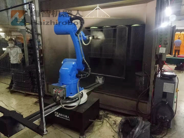 噴粉櫃 五金噴塑機器人設備（寵物籠噴粉）(圖1)